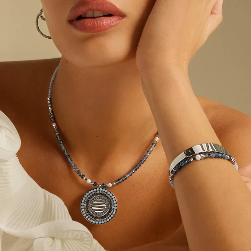 Колье Coeur de Lion Blue-Silver 2036/10-0717