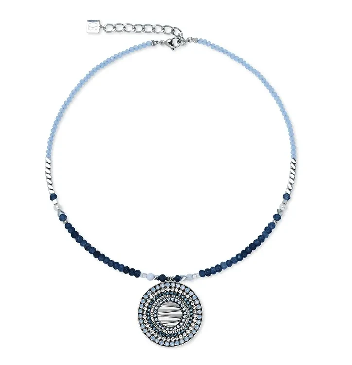 Колье Coeur de Lion Blue-Silver 2036/10-0717
