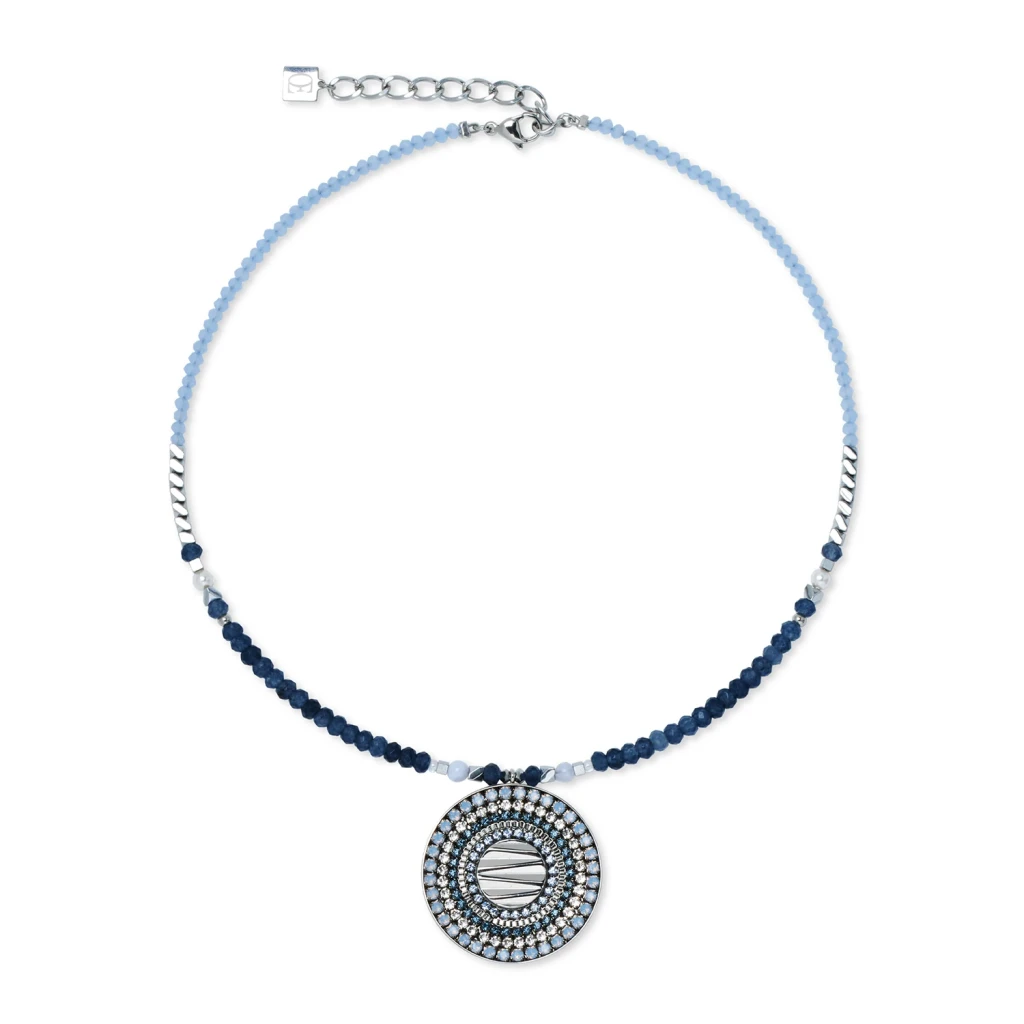 Колье Coeur de Lion Blue-Silver 2036/10-0717