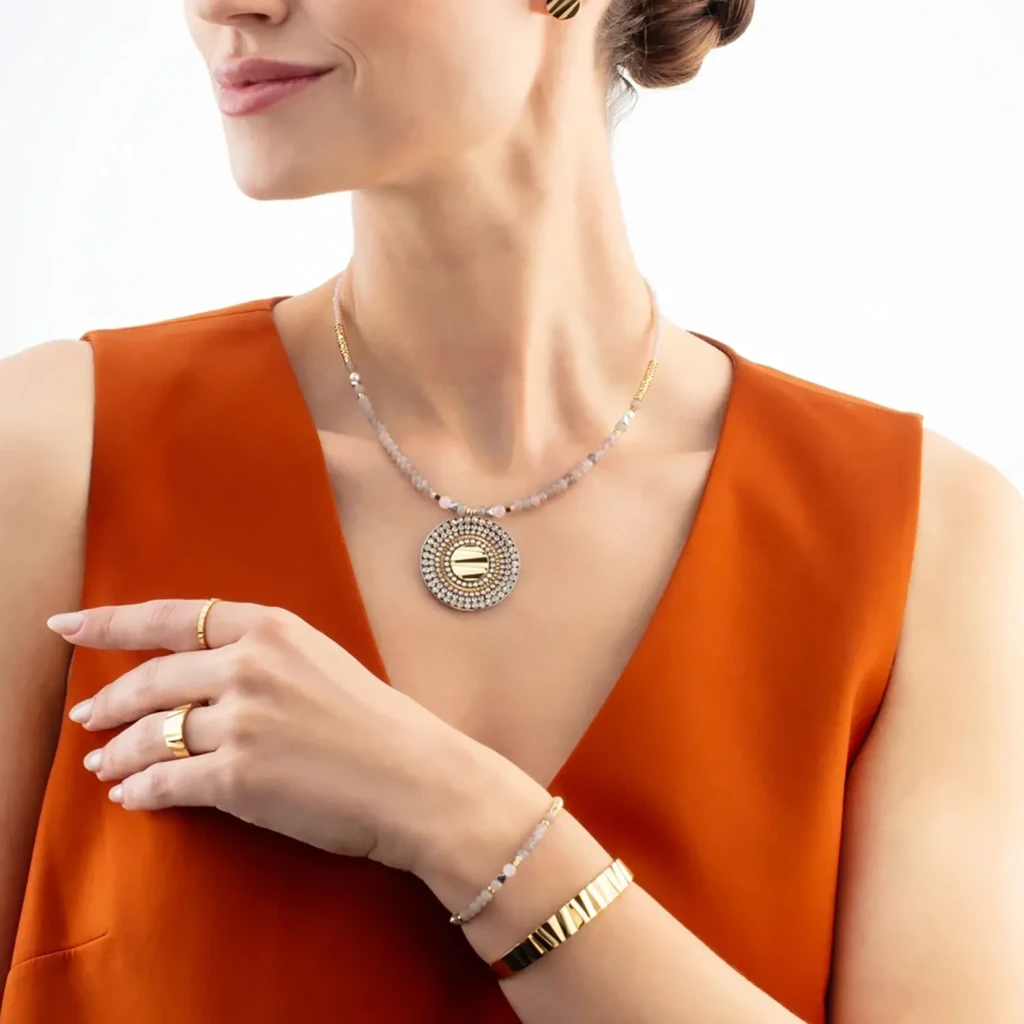 Колье Coeur de Lion Beige-Gold 2037/10-1016