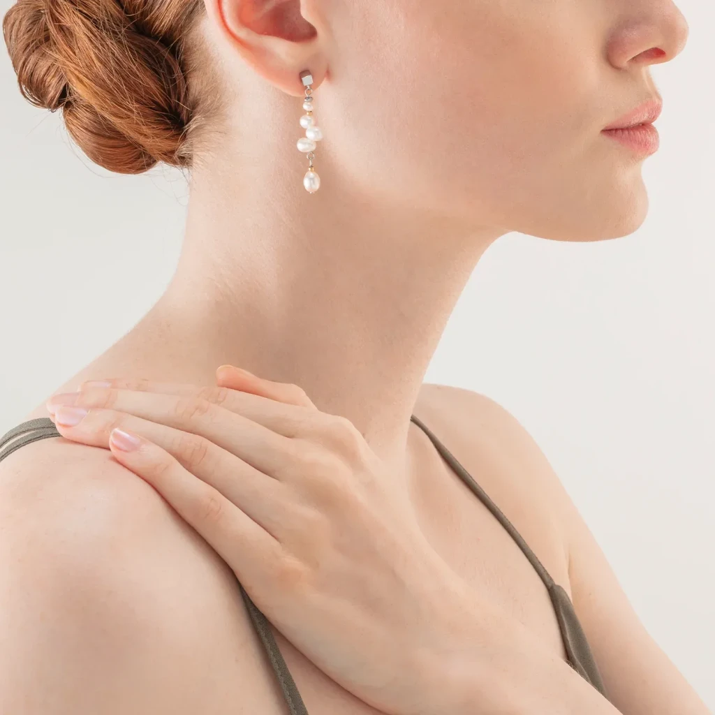 Пусеты Coeur de Lion White bicolor 1106/21-1426