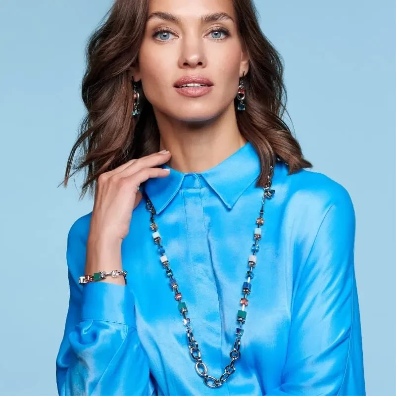 Пусеты Coeur de Lion Multicolor Gemstone 4520/21-1561