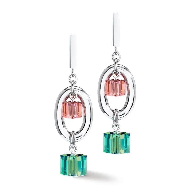 Пусеты Coeur de Lion Multicolor Gemstone 4520/21-1561