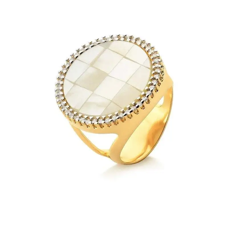 Кольцо Possebon Mother Pearl Mosaic K2151.1/17,2 G 20
