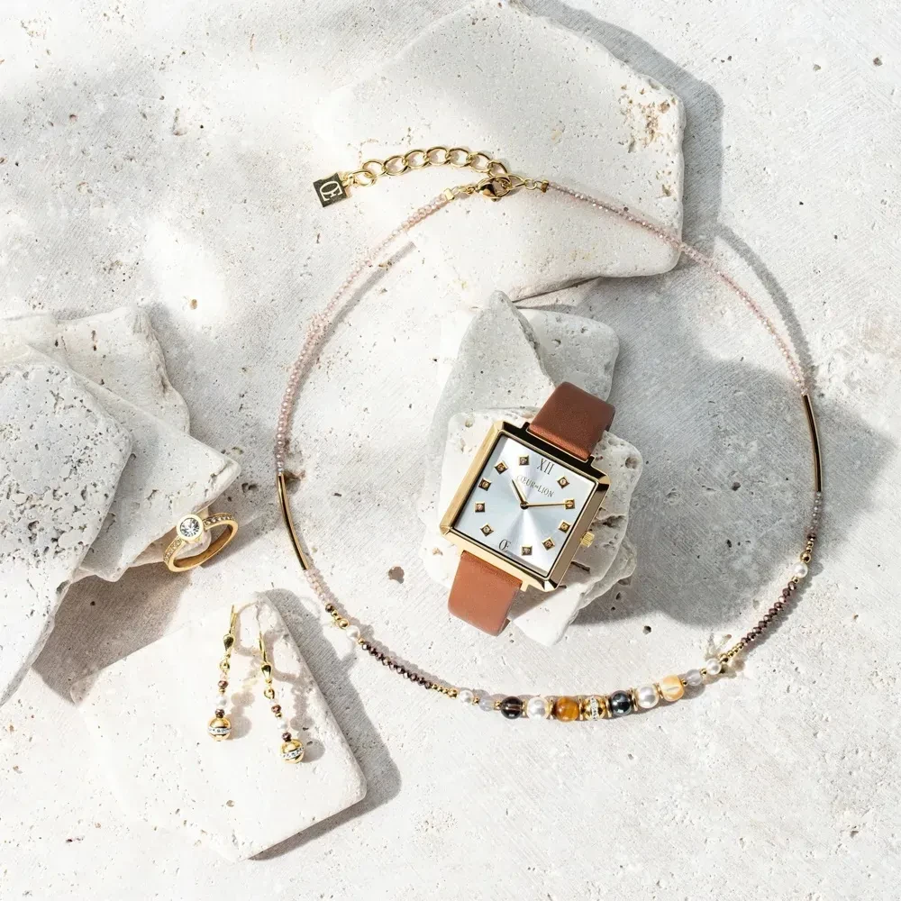 Серьги Coeur de Lion Brown-Gold 4349/20-1116