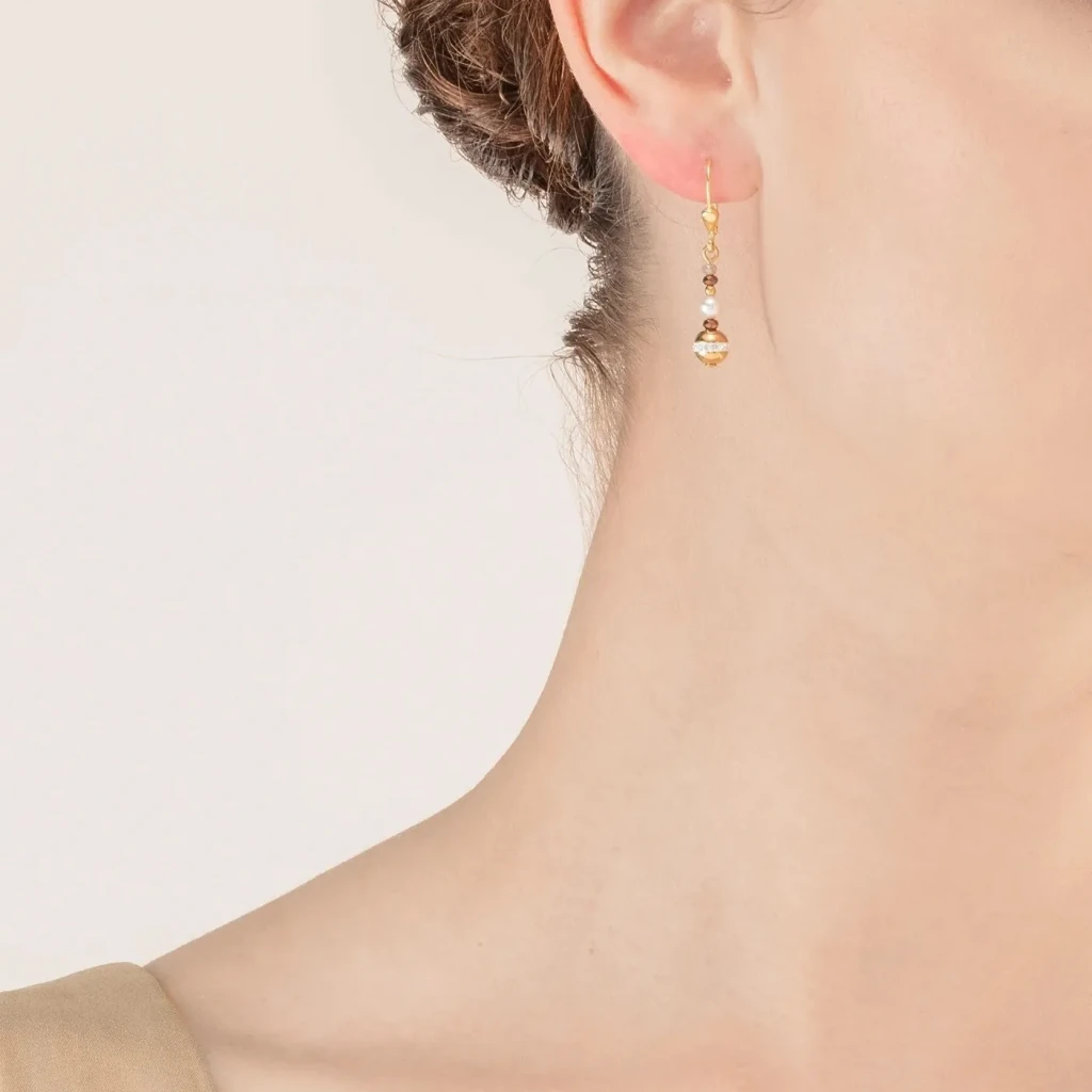 Серьги Coeur de Lion Brown-Gold 4349/20-1116