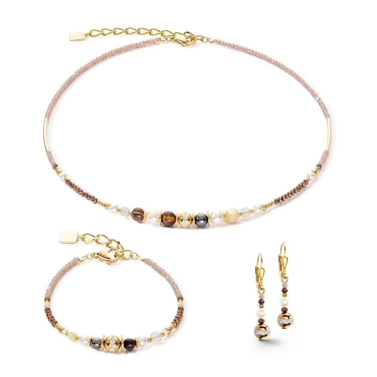 Серьги Coeur de Lion Brown-Gold 4349/20-1116