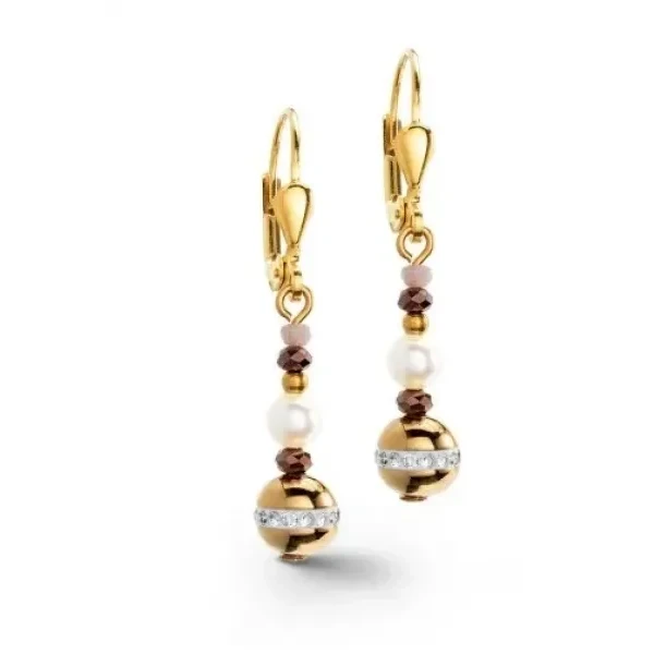 Серьги Coeur de Lion Brown-Gold 4349/20-1116