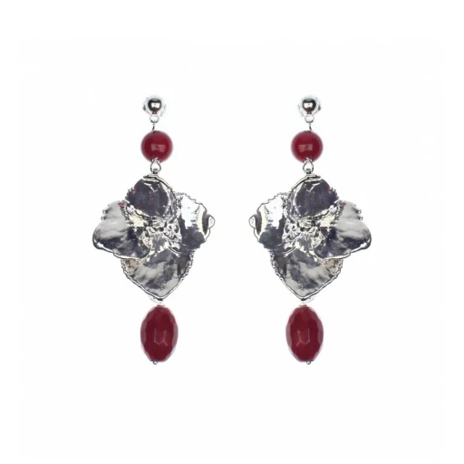 Серьги Ester Bijoux Гортензия F610C-S BW