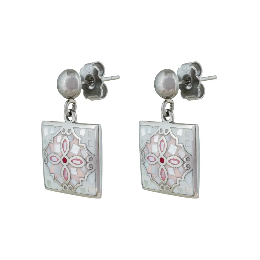 Серьги Fiore Luna ENAMEL ROSE AE03194-3 R/S