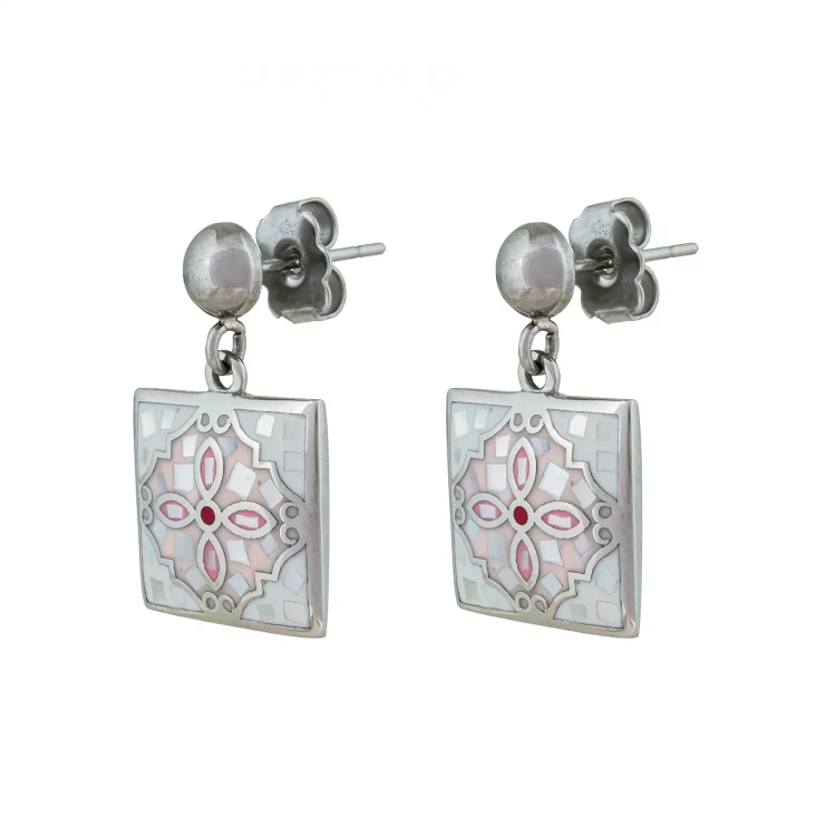 Серьги Fiore Luna ENAMEL ROSE AE03194-3 R/S