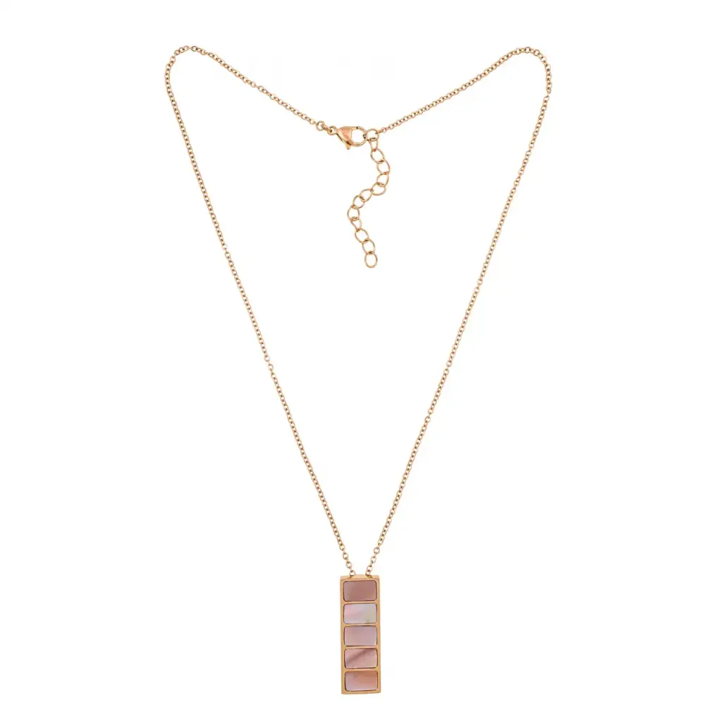 Колье Fiore Luna Пирамида SHELL ROSE BP02788-8 R/RG