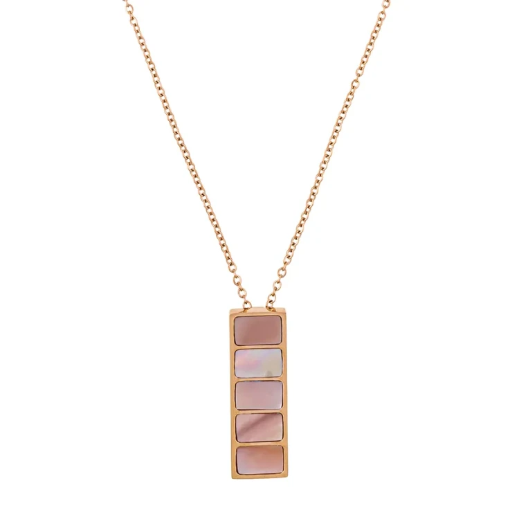 Колье Fiore Luna Пирамида SHELL ROSE BP02788-8 R/RG