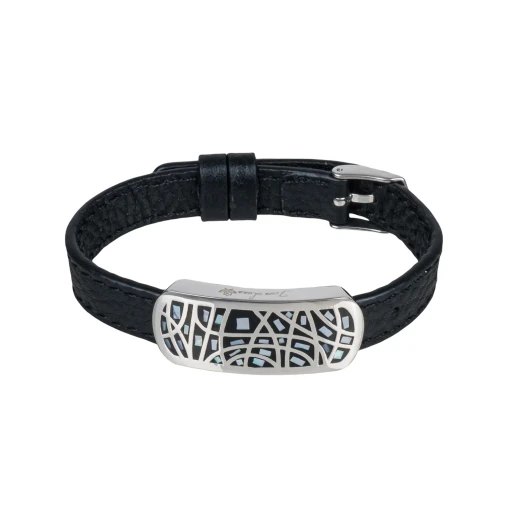Браслет Fiore Luna на кожаном черном ремешке CB00996-6 BW