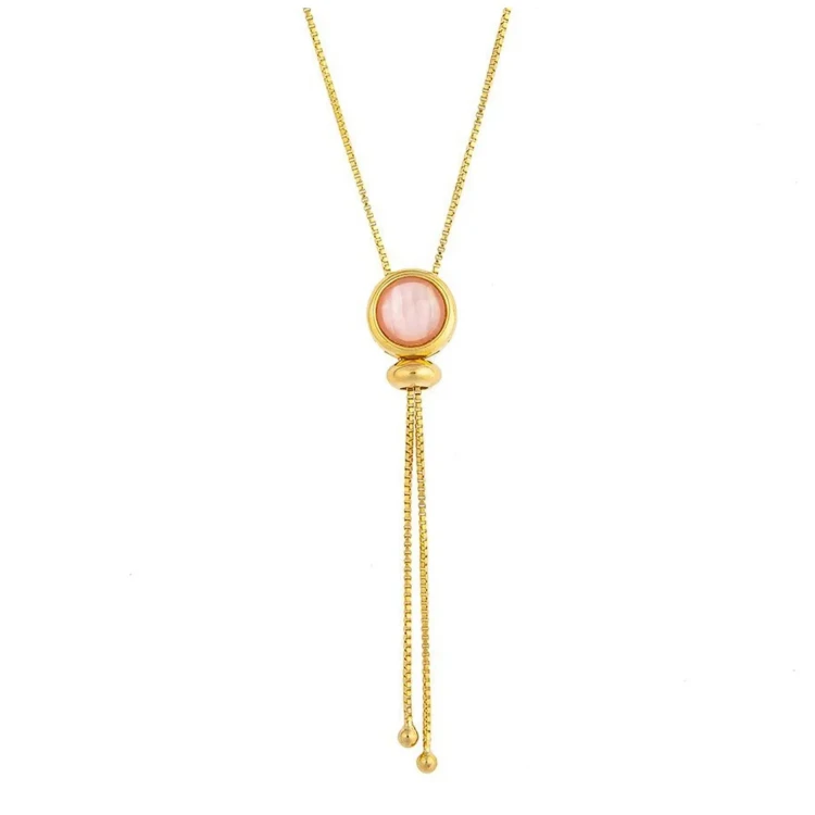 Колье Possebon pearl quartz rose B9655.9 R/G