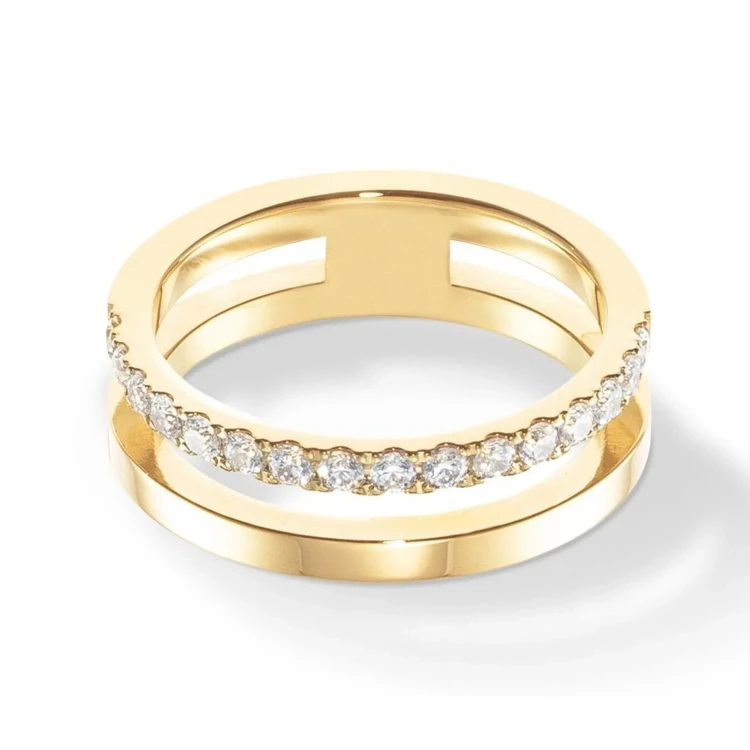 Кольцо Coeur de Lion Crystal-Gold 0136/40-1816 56