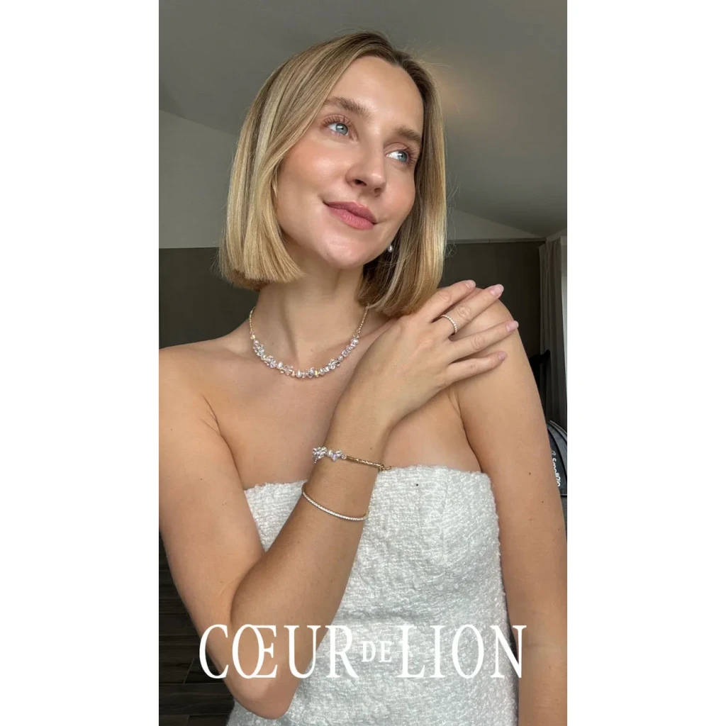 Колье Coeur de Lion Crystal-Gold 1136/10-1816