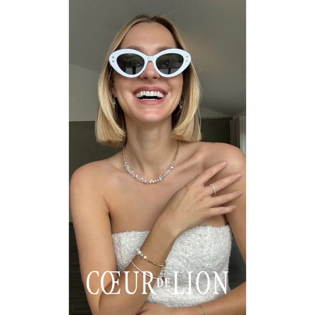 Колье Coeur de Lion Crystal-Gold 1136/10-1816