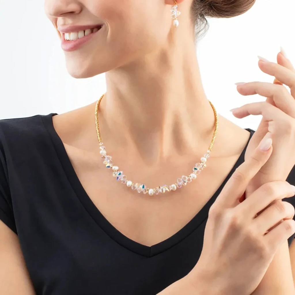 Колье Coeur de Lion Crystal-Gold 1136/10-1816