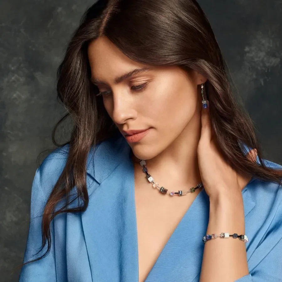 Колье Coeur de Lion Blue-Green 4905/10-0705