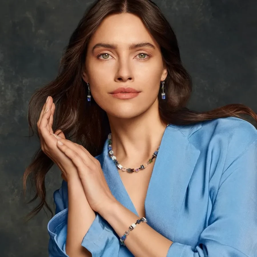 Колье Coeur de Lion Blue-Green 4905/10-0705