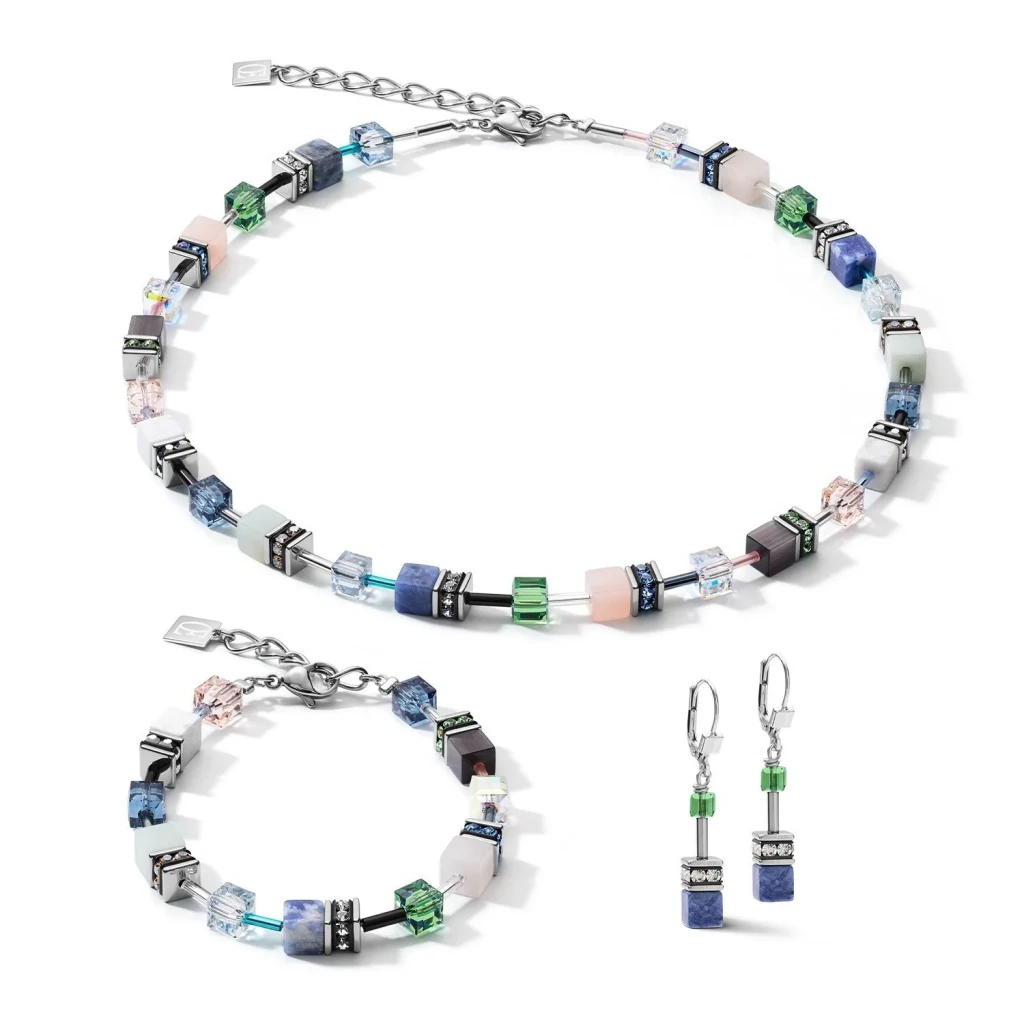 Колье Coeur de Lion Blue-Green 4905/10-0705