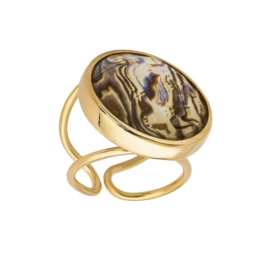 Кольцо Possebon abalone безразмерное K9948.14 M/G