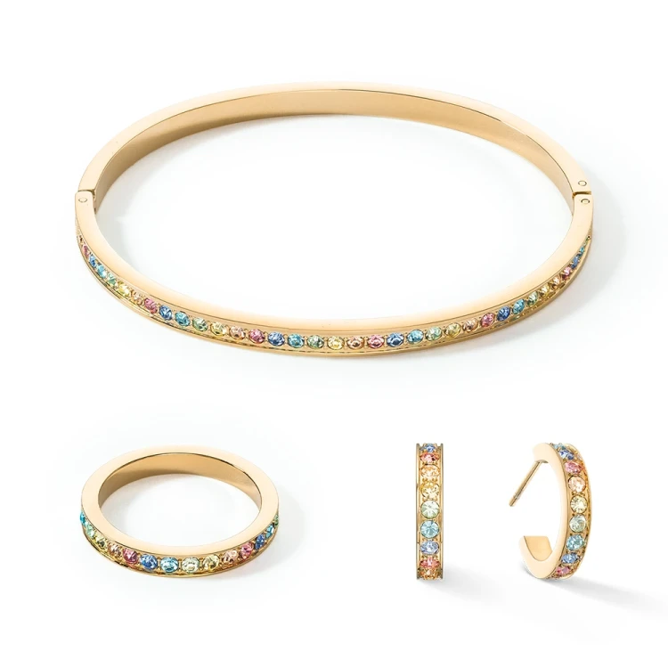 Браслет Coeur de Lion Multicolour Pastel Gold 19 см 0127/37-1590