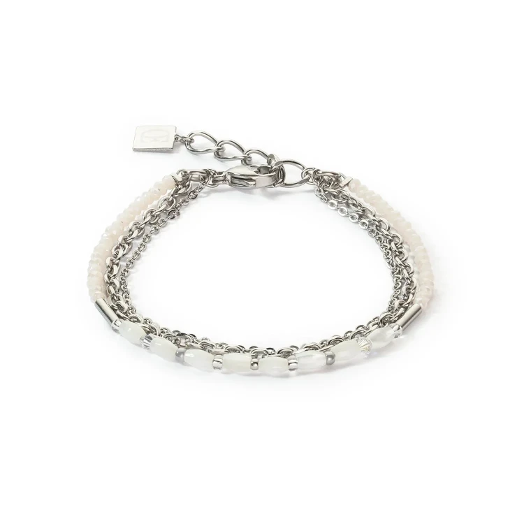 Браслет Coeur de Lion White-Silver 6005/30-1417