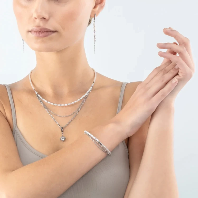 Браслет Coeur de Lion White-Silver 6005/30-1417