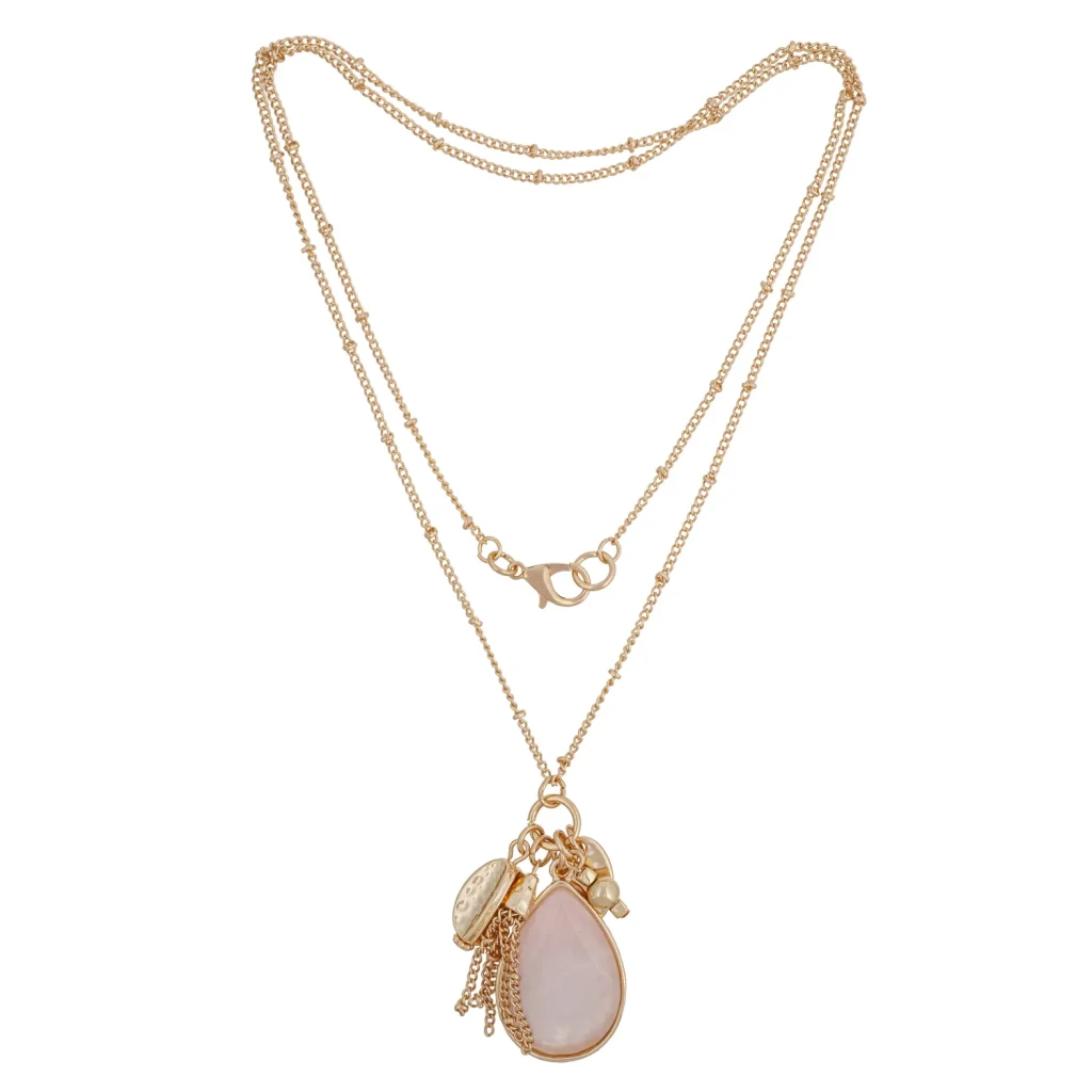 Колье Fiore Luna ROSE QUARTZ LN5125 R/RG