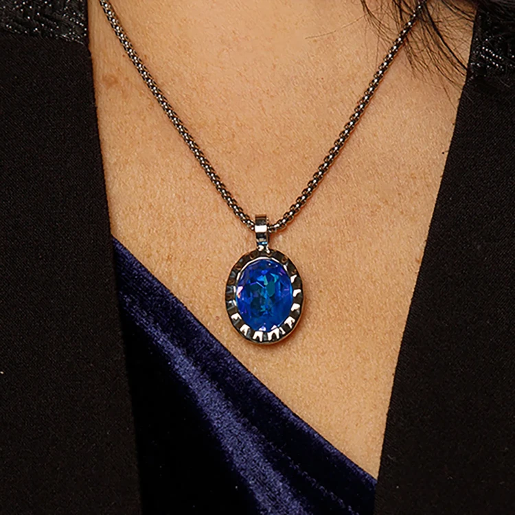 Колье Qudo TIVOLA UNICA big (S/P) Royal blue delite 3cm 420683