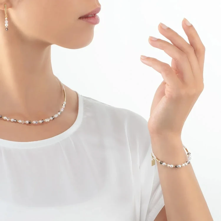 Браслет Coeur de Lion Grey-Crystal 6022/30-1218