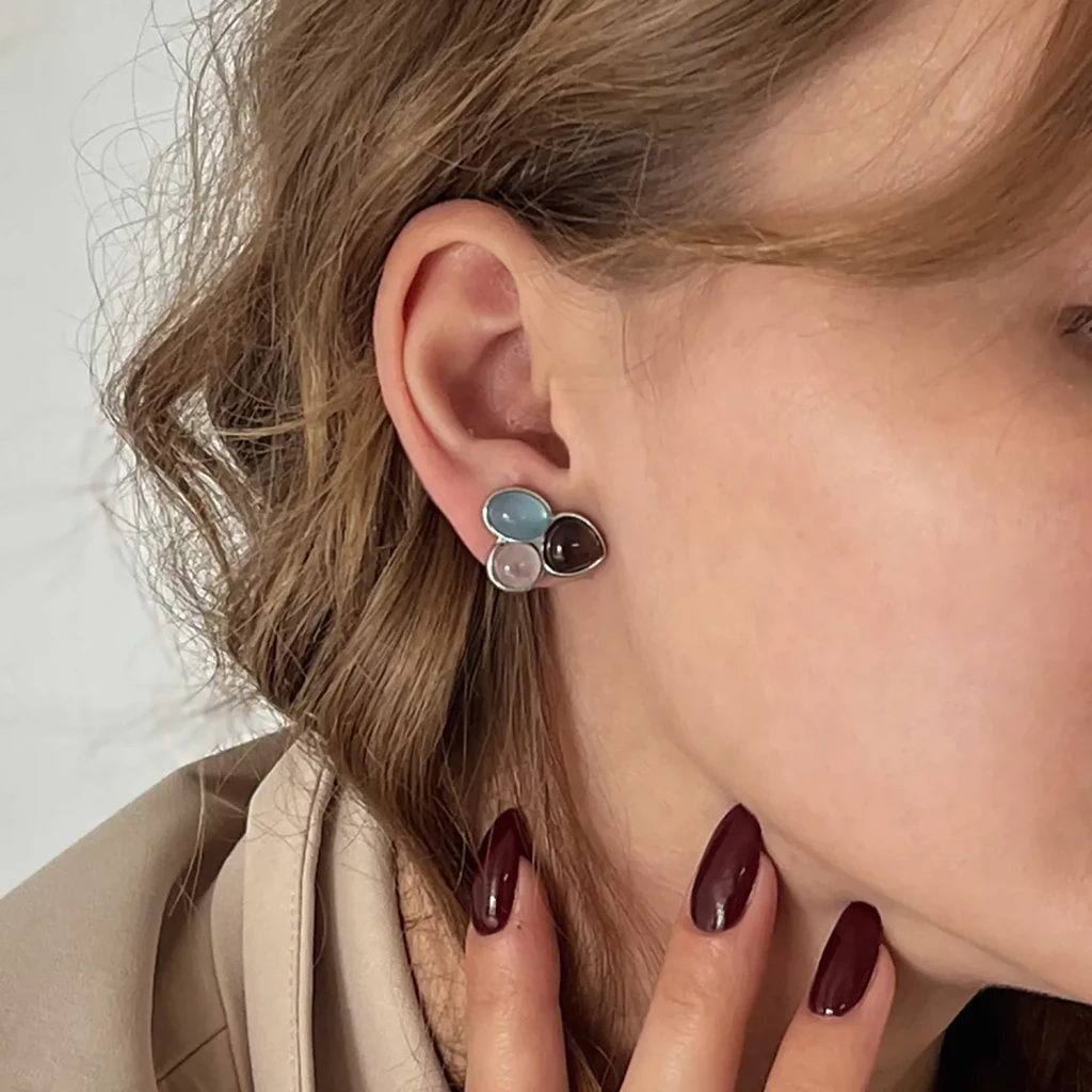 Серьги Possebon Azul, Q.Roze, Obs Fume A0292.20.7.11 S