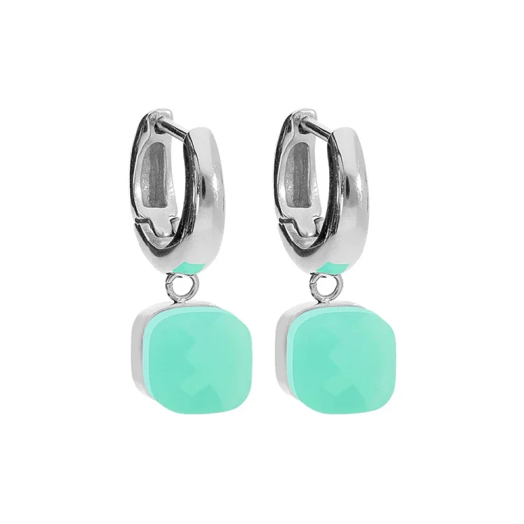 Серьги Qudo FIRENZE (S) Light Palace Green Opal 107000/20-4510