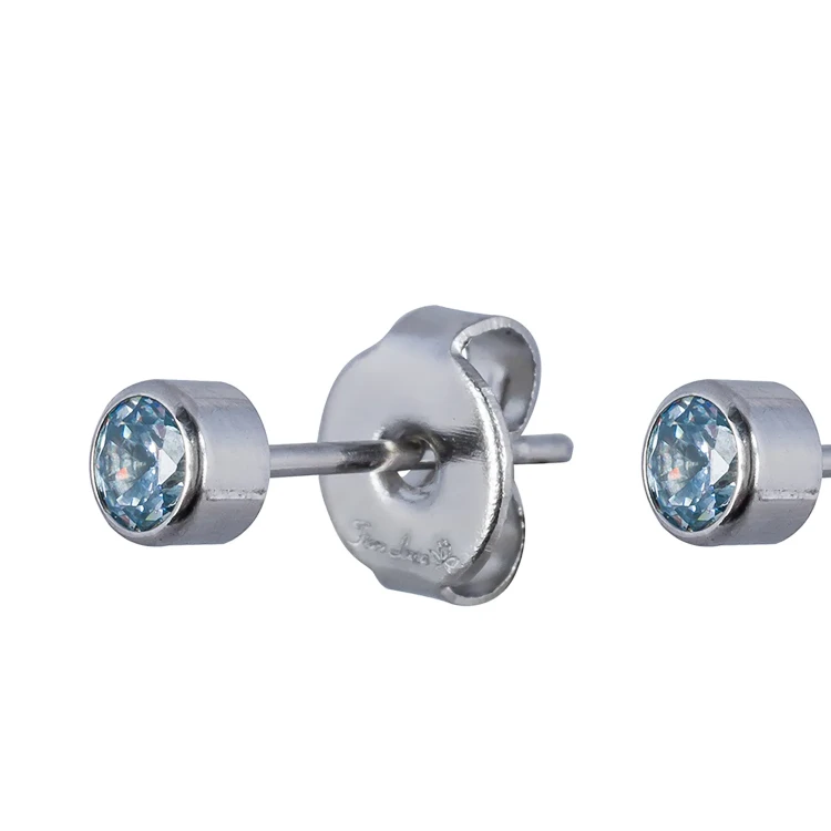 Пусеты Cubic zirconia Ske Blue Fiore Luna SWE0128 SB S