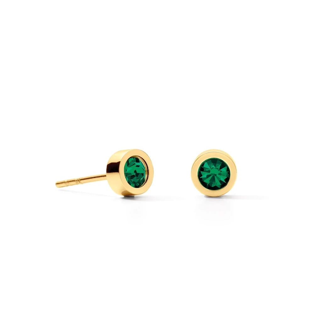 Пусеты Coeur de Lion Dark Green-Gold 0227/21-0549