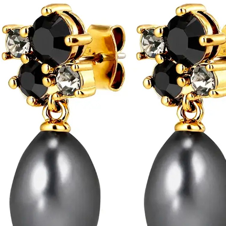 Серьги Dyrberg Kern PETUN SG BLACK - GREY PEARL 490225