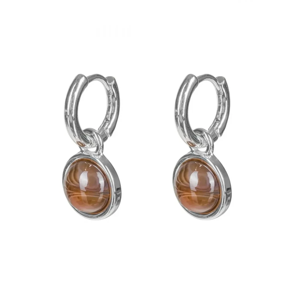 Серьги Fiore Luna COFFE AGATE LE1112 BR/S