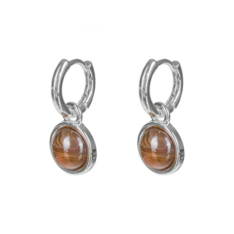 Серьги Fiore Luna COFFE AGATE LE1112 BR/S