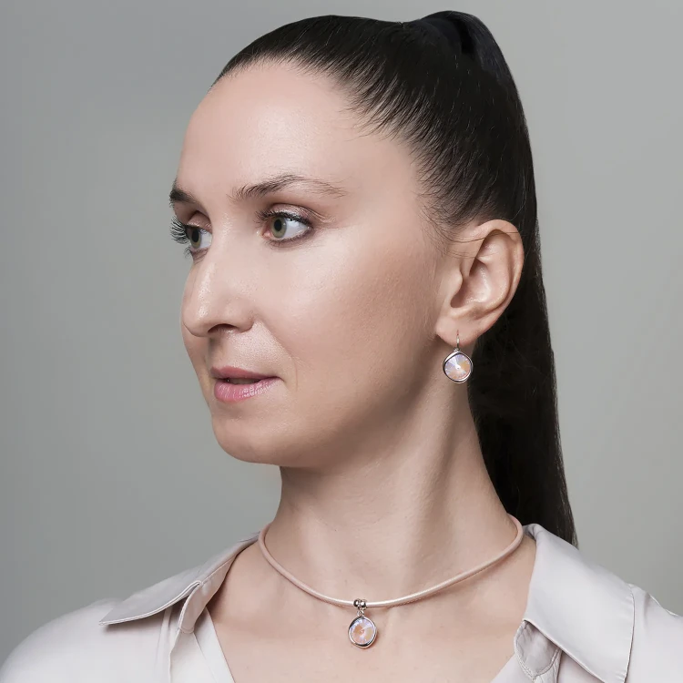 Серьги Fiore Luna Dusty Pink Delite A1902.M01 R/S