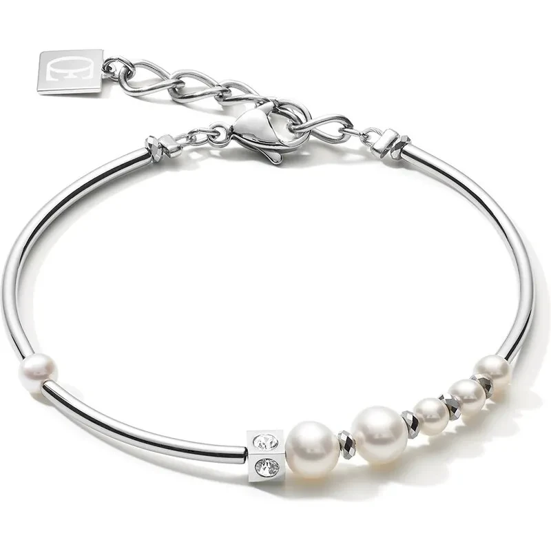 Браслет Coeur de Lion Asymmetry White-Silver 1102/30-1417