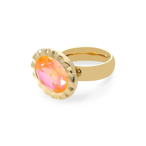 Кольцо Qudo TIVOLA UNICA big (G/P) Crystal orange ignite 56 688430