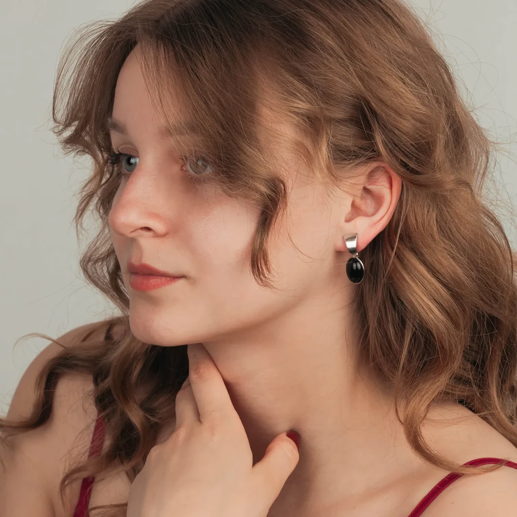 Серьги Possebon Agata Preto A0134.4 S