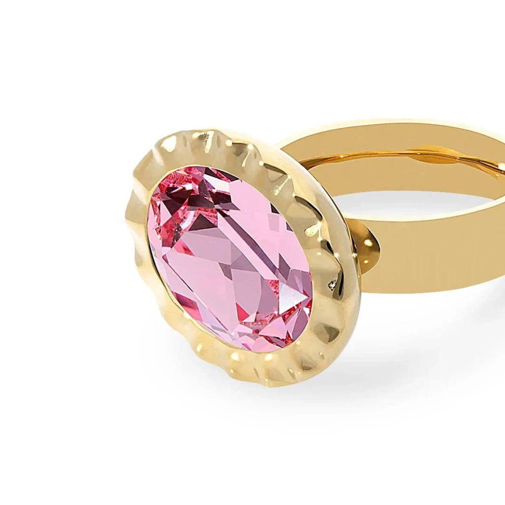 Кольцо Qudo TIVOLA UNICA big (G/P) Light rose 60 686650