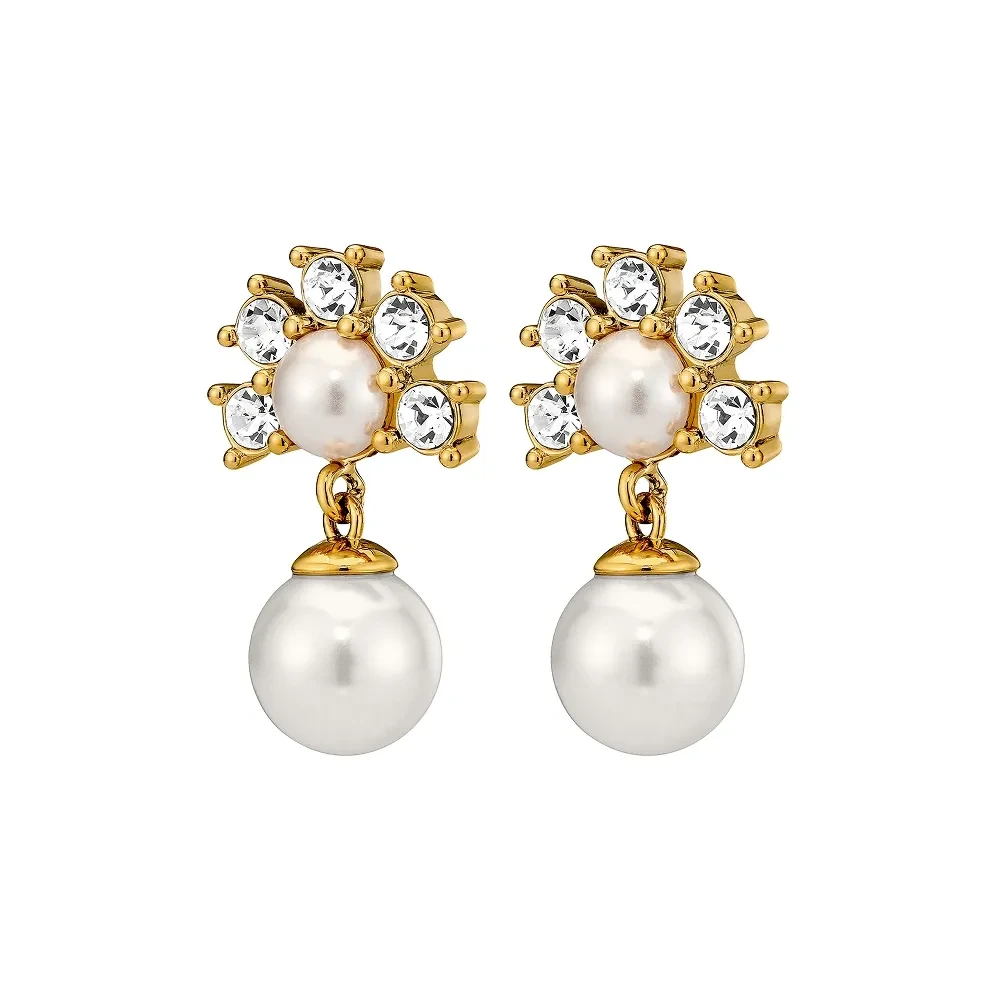 Серьги Dyrberg Kern VERONICA SG CRYSTAL /WHITE PEARL 450109