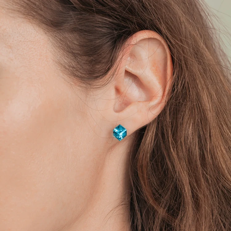Fiore Luna Пусеты Aquamarine SWE2127/2 A S