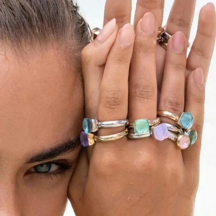 Кольцо Qudo FIRENZE 18 (S) Rose Water Opal 107000/40-5909 18