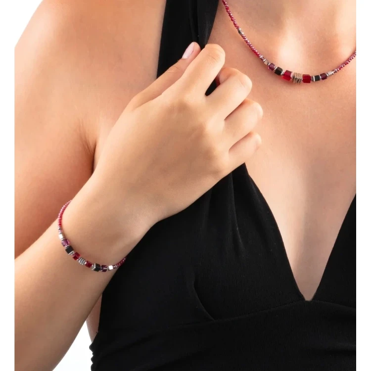 Браслет Coeur de Lion Red-Silver 3044/30-0317