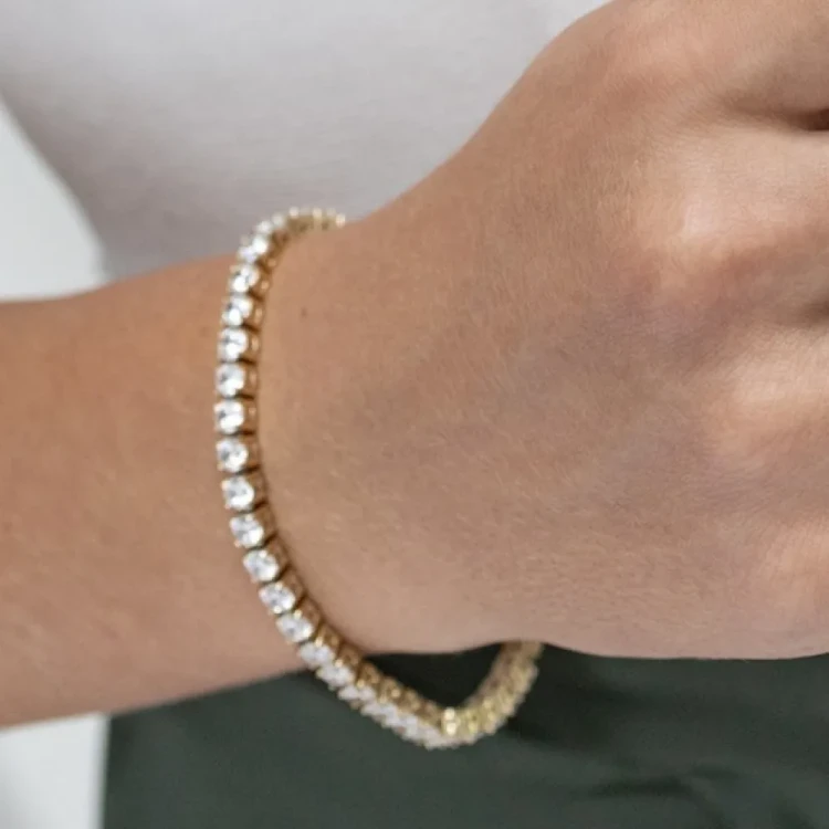 Браслет Qudo CASSIO 18cm Cristal-Gold 102028/30-1816